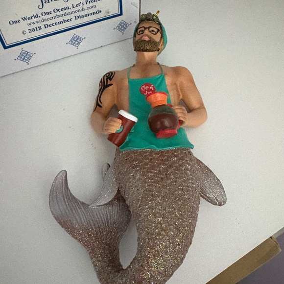 Java Joe December Diamonds coffee merman mermen ornamenr decoration - Picture 2 of 3